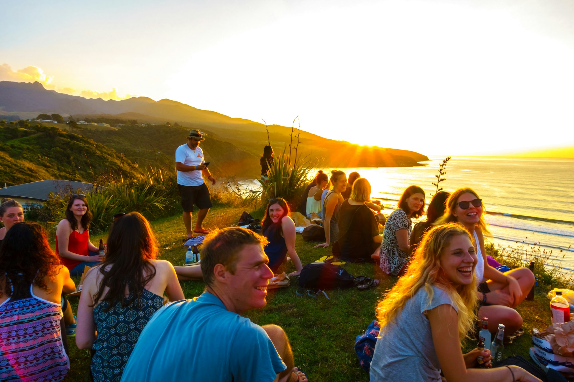 group having picnic